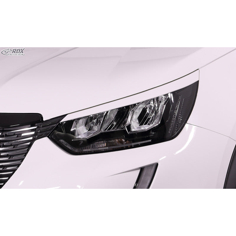RDX Racedesign, ajovalon kulmasuojat, sopii Peugeot 208 II & 2008 II 2019- (ABS)