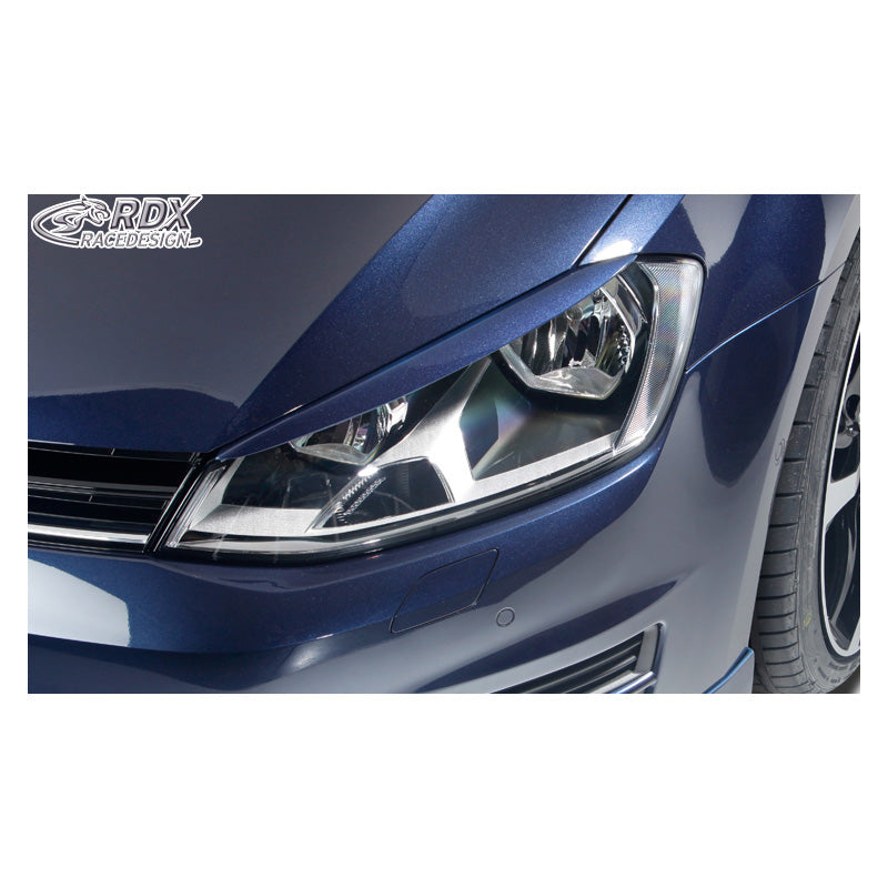 RDX Racedesign, Ajovalojen kulmasuojat, ABS/PUR-muovi, musta, Sopii Volkswagen Golf VII (2012-2017)