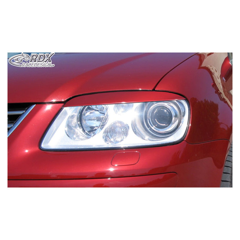 RDX Racedesign, ajovalojen kulmasuojat, sopii Volkswagen Touran 1T 2003-2006 & Caddy 2004-2010 (ABS)