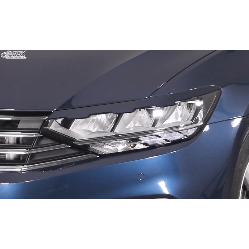 RDX Racedesign, ajovalon kulmapeitteet, sopii Volkswagen Passat 3G B8 Facelift 2019- (Carved) (ABS)