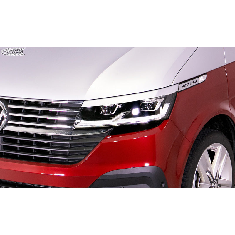 RDX Racedesign, ajovalojen kulmamuovit, sopii Volkswagen Transporter T6.1 2021- (ABS)