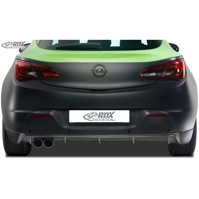 RDX Racedesign, takapuskurin helma 'Diffusor', sopii Opel Astra J GTC 2009-2015 ilman OPC:tä (PUR)
