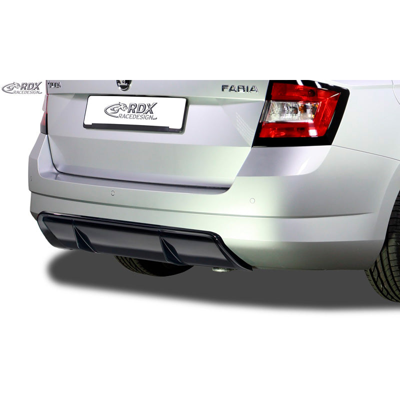 RDX Racedesign, takapuskurin diffuusori, sopii Skoda Fabia III Kombi (NJ) 2014- (ABS kiiltävän musta)