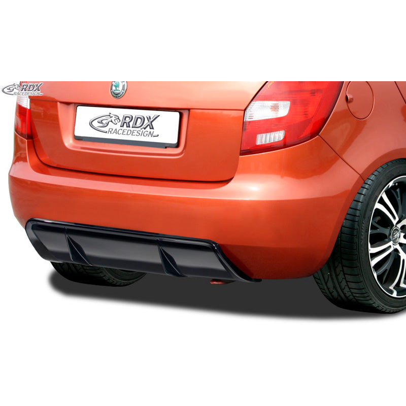 RDX Racedesign, takapuskurin helma 'Diffusor', sopii Skoda Fabia II HB (5J) 2007-2014 (ABS glossy black)
