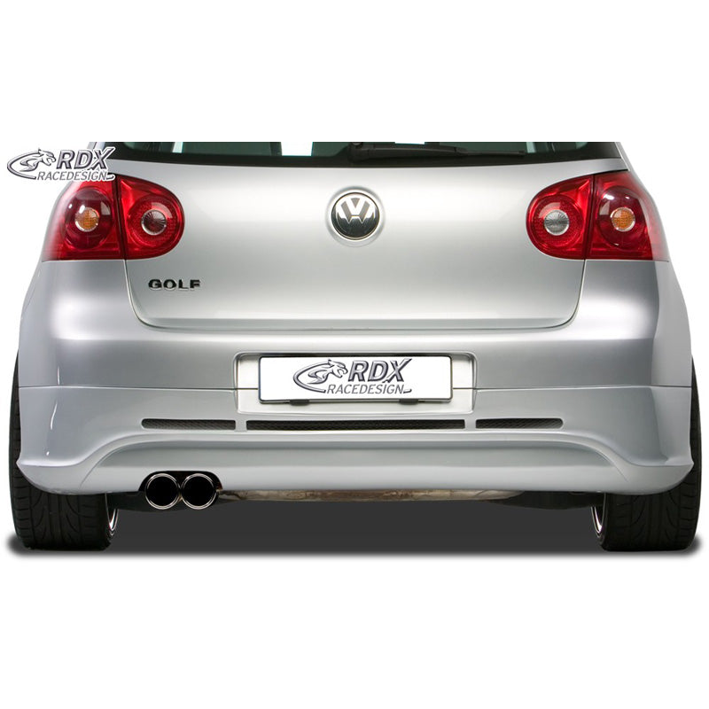 RDX Racedesign, Bakre stötfångare, passar Volkswagen Golf V GTI/R Hatchback 3/5-dörrars 2003-2008 (avgas vänster) exkl. Variant/Plus (ABS)