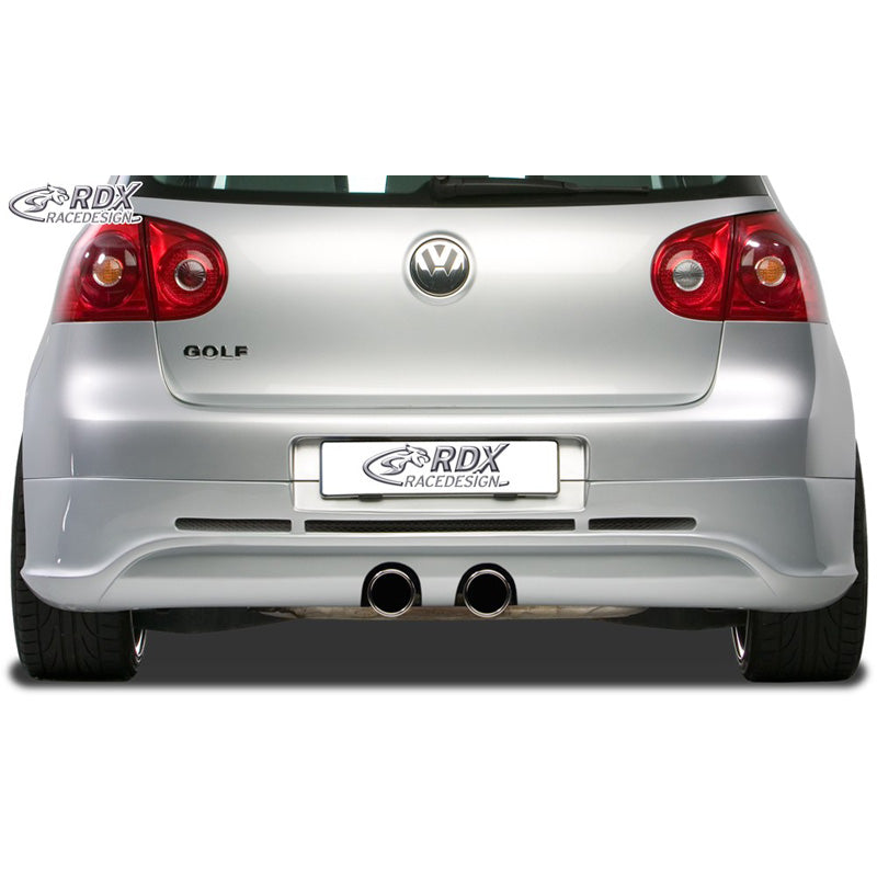 RDX Racedesign, Bakre stötfångare, passar Volkswagen Golf V GTI/R Hatchback 3/5-dörrars 2003-2008 (R32 avgassystem) exkl. Variant/Plus (ABS)