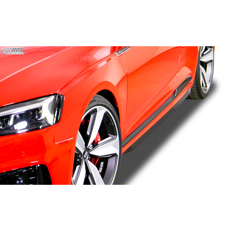 RDX Racedesign, sivuhelmat 'Slim', sopii Audi RS5 (F5) 2016- (ABS, kiiltävän musta)