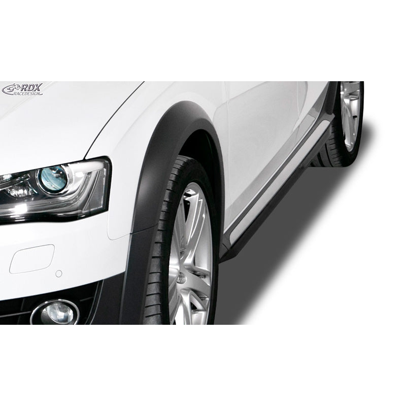 RDX Racedesign, sivuhelmat 'Slim', sopii Audi A4 (B8) Allroad 2011- (ABS, kiiltävän musta)