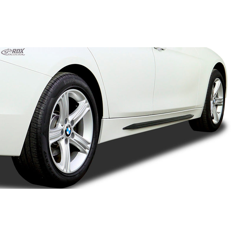 RDX Racedesign, sivuhelmat 'Slim', sopii BMW 3-Series F30/F31 2012- (ABS kiiltävän musta)