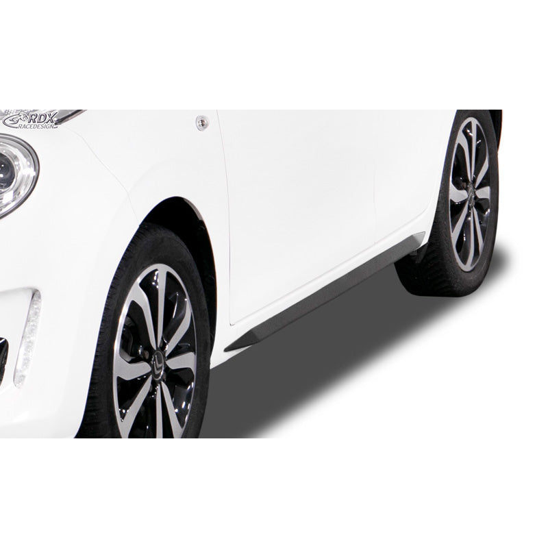 RDX Racedesign, sivuhelmat "Slim", sopii Citroën C1 II 2014- (ABS kiiltävä musta)