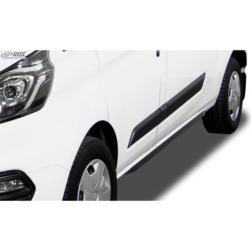 RDX Racedesign, sivuhelmat 'ohut', sopii Ford Transit MK7 2014-2018 & 2018- (ABS kiiltävänmusta)