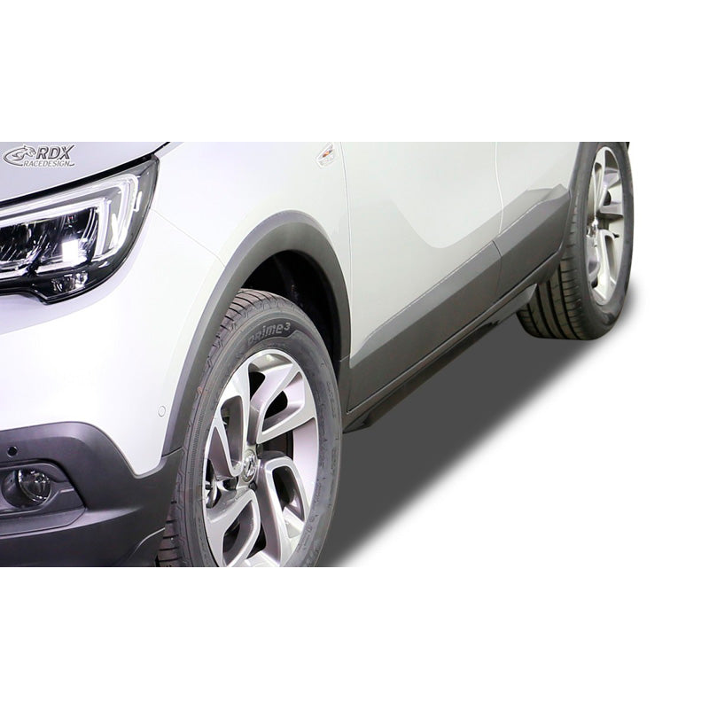 RDX Racedesign, sivukynnykset 'Slim', sopii malliin Opel Crossland 2017- (ABS kiiltävän musta)