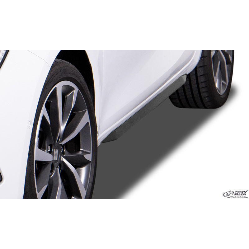 RDX Racedesign, sivuhelmat 'Slim', sopii Seat Leon (KL) 2020- mukaan lukien Sportstourer. (ABS kiiltävä musta)