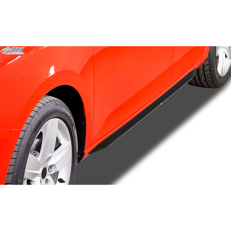 RDX Racedesign, sivuhelmat 'Slim', sopii Skoda Rapid (NH) 2012-2019 (ABS kiiltävä musta)