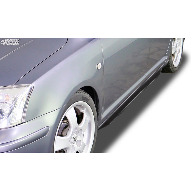 RDX Racedesign, sivuhelmat 'Slim', sopii Toyota Avensis T25 2003-2009 (ABS kiiltävän musta)