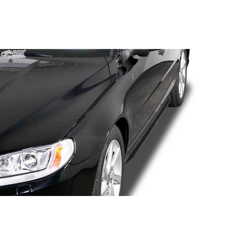 RDX Racedesign, sivuhelmat 'Slim', sopii Volvo S80 2006-2016 & Volvo V70 2007- (ABS kiiltävän musta)
