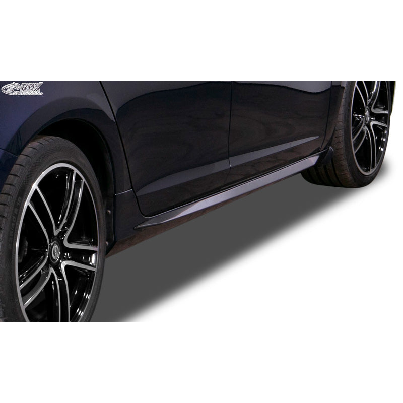 RDX Racedesign, Sidokjolar, Slim, passar Volvo S60/V60 2013-2018 (ABS blanksvart)