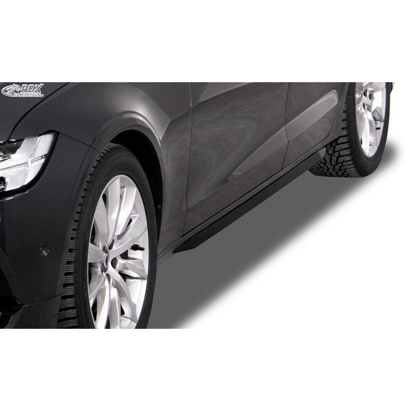 RDX Racedesign, sivuhelmat 'Slim', sopii Volvo S90/V90 2016- (ABS kiiltävä musta)