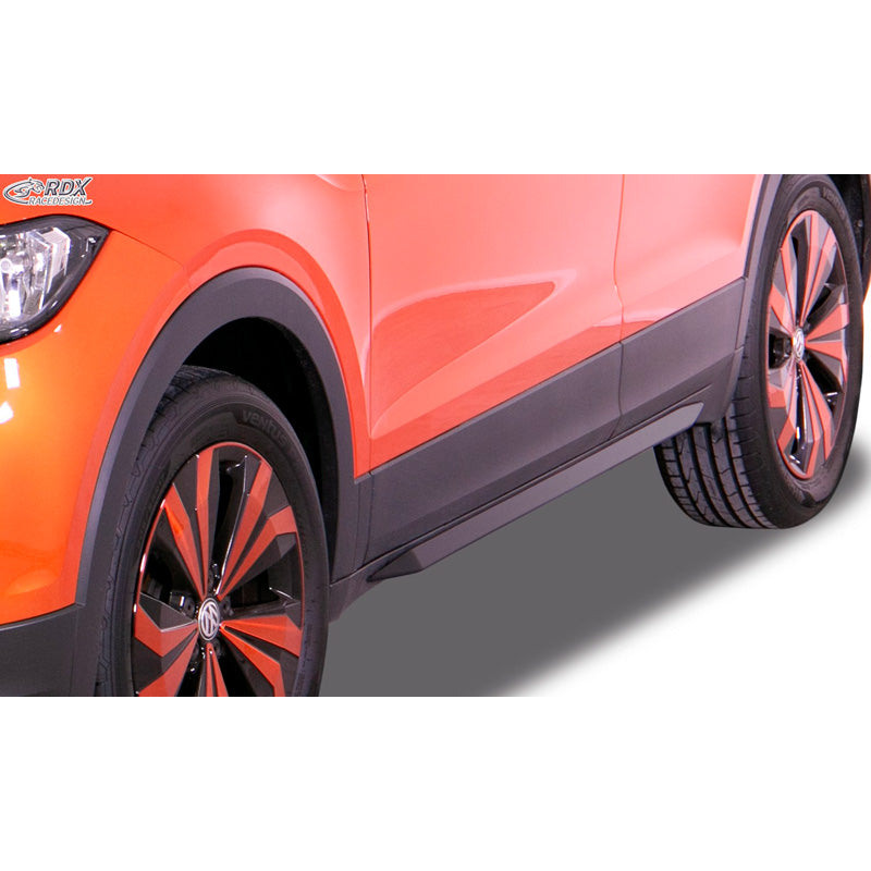 RDX Racedesign, sivuhelmat 'Slim', sopii Volkswagen T-Cross 2019- (ABS kiiltävän musta)