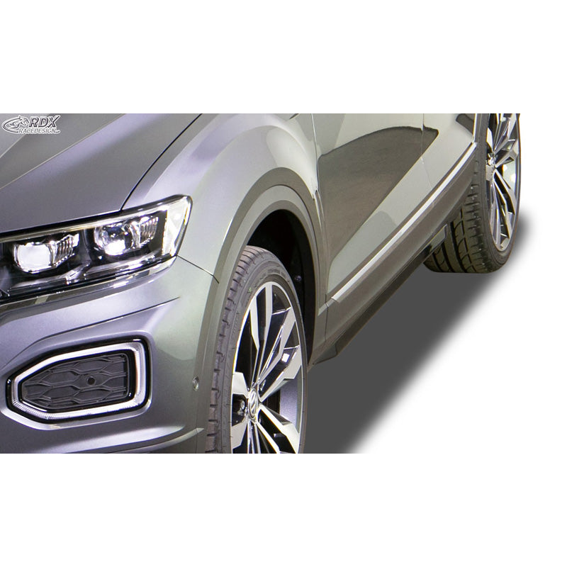 RDX Racedesign, sivuhelmat 'Slim', sopii Volkswagen T-Roc 2017- (ABS kiiltävä musta)