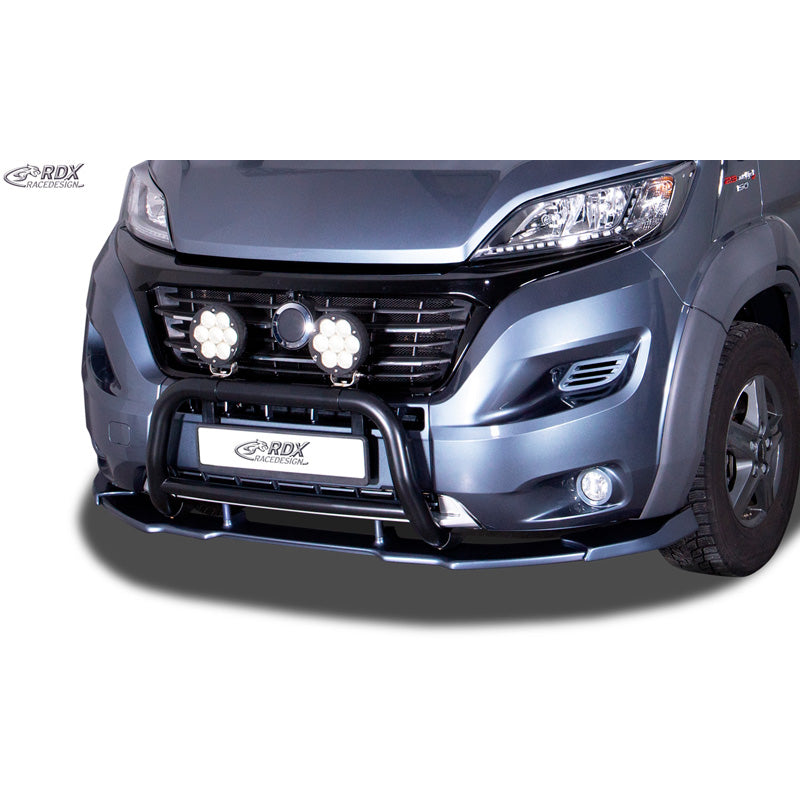 RDX Racedesign, etuhelmaspoileri Vario-X, sopii Citroen Jumper & Fiat Ducato & Peugeot Boxer 2014- (PU) (Factory wheel arch extensions)