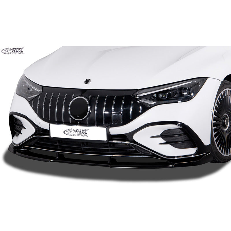 RDX Racedesign, etuspoileri Vario-X, sopii Mercedes EQE 2022- (V295) sisältäen AMG & AMG Line (PU)