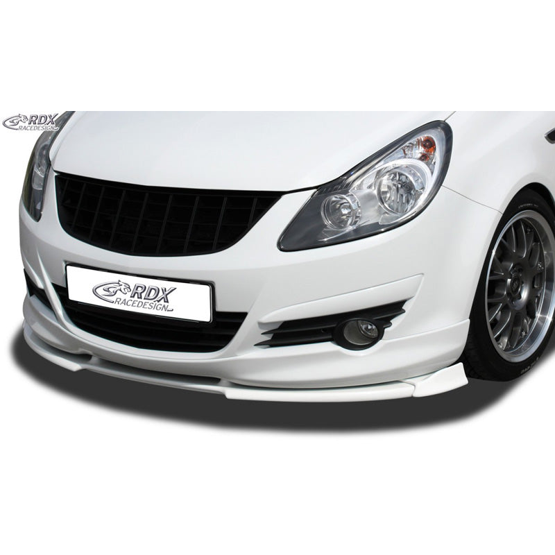 RDX Racedesign, Frontspoiler Vario-X, Passar till Opel Corsa D OPC-Line (2006-2010), Svart PU