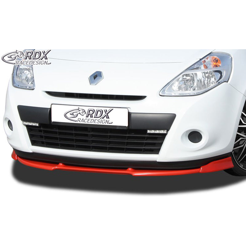 RDX Racedesign, etuspoileri Vario-X, sopii Renault Clio III Phase 2 (2009-2012), käsittelemätön PU