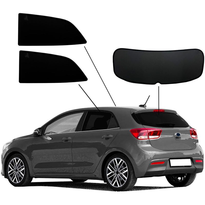SunClip, aurinkoverho & yksityisyydensuoja, sopii Kia Rio IV (YB) (2017-2023)