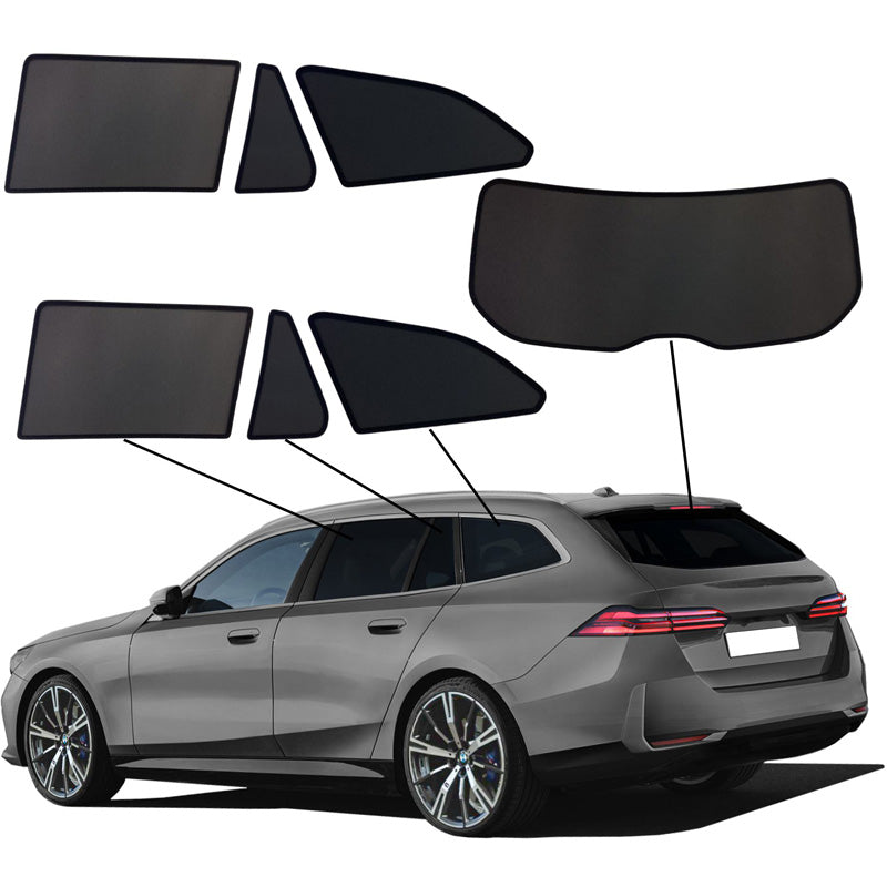 SunClip, solgardin & privacy, passar till BMW 5-Series G61 Touring 2024- inkl. i5