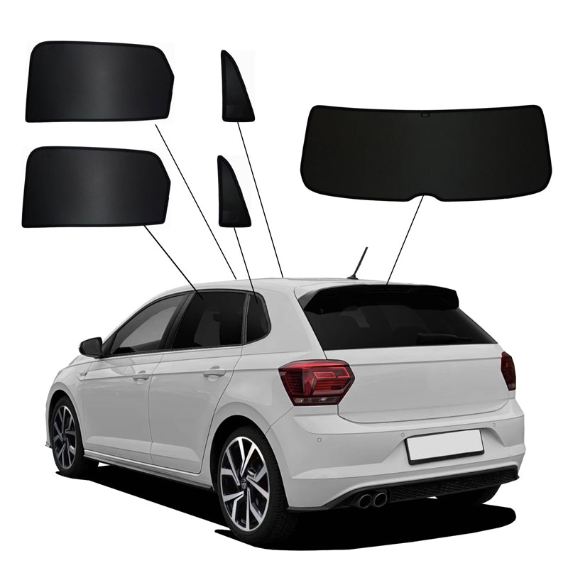 SunClip, Solgardin & insynsskydd, passar till Volkswagen Polo VI (AW) 5-dörrars (2017-2021) & FL (2021-)
