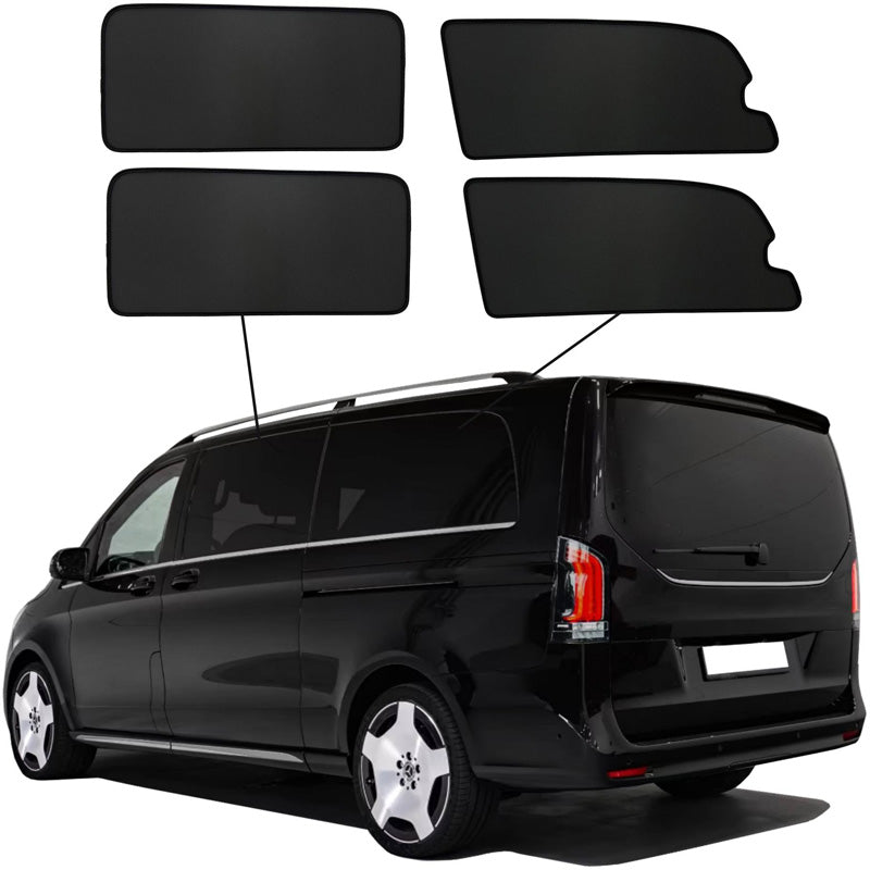 SunClip, Solgardin & Integritetsskydd, passar till Mercedes V-Class W447 (Long wheel base) Facelift (2024-) med utfällbara fönster