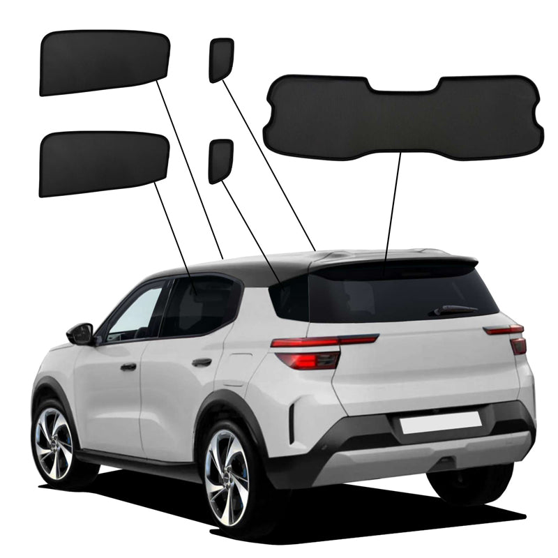 SunClip, solgardin och integritetsskydd, passar till Opel Frontera (OV24) (2024-) & Citroën C3 Aircross II (SJ) (2024-)