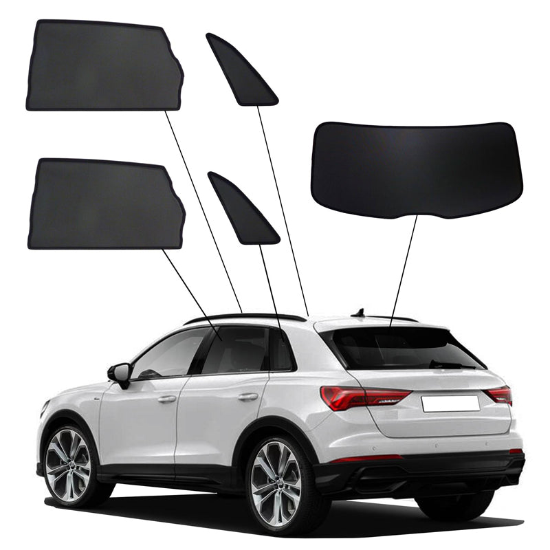 SunClip, aurinkoverho & aurinkosuoja, sopii Audi Q3:een (F3B) (2019-2025, ei Sportback)