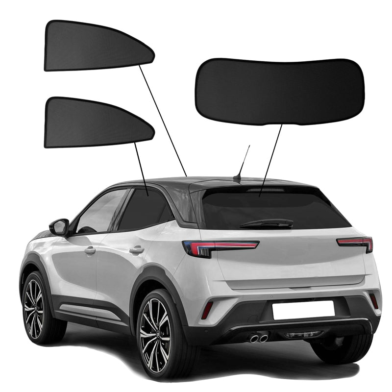 SunClip, aurinkoverho ja aurinkosuoja, sopii Opel Mokka II (2020-) mukaan lukien Mokka-e