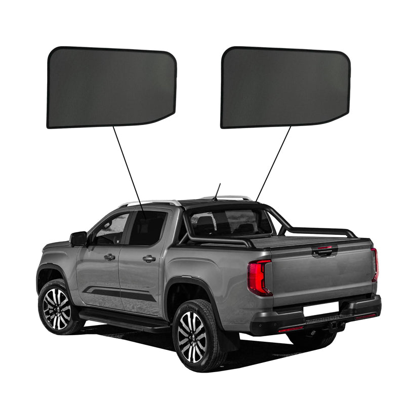 SunClip, aurinkoverho ja yksityisyyssuoja, sopii Ford Ranger Crew Cab (2022-) & Volkswagen Amarok II (2022-)