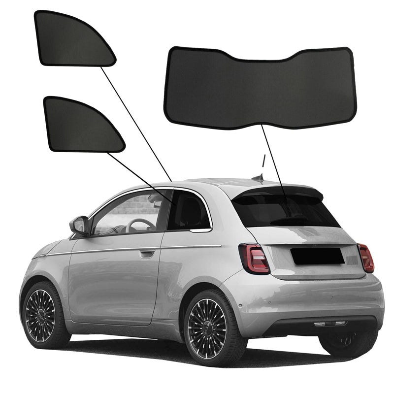SunClip, Aurinkoverho & aurinkosuoja, sopii Fiat 500e (332) (2020-) ei 3+1