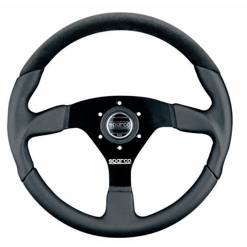 Sparco, urheiluratti, L505 - musta nahka - 350mm