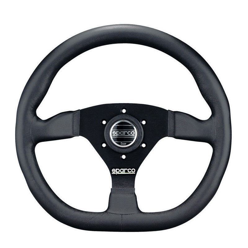 Sparco, universaali urheiluratti L360 - musta nahka - 330mm