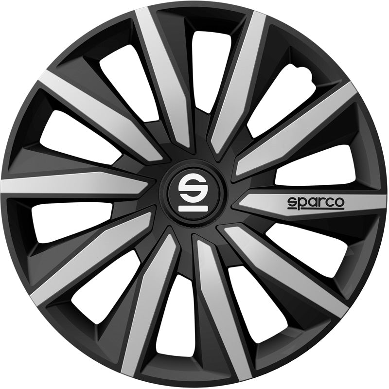 Sparco, Pölykapselit, 4 kpl, Milano - 14-tuumainen - musta/hopea