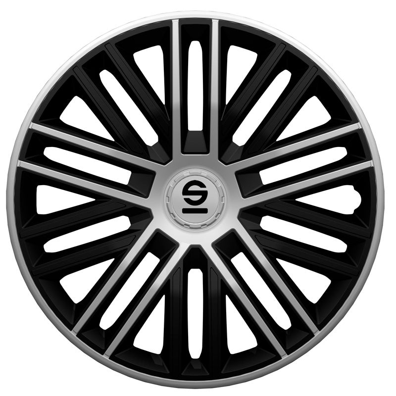 Sparco, Pölykapselit, 4 kpl, Bergamo - 14-tuumainen - musta/hopea