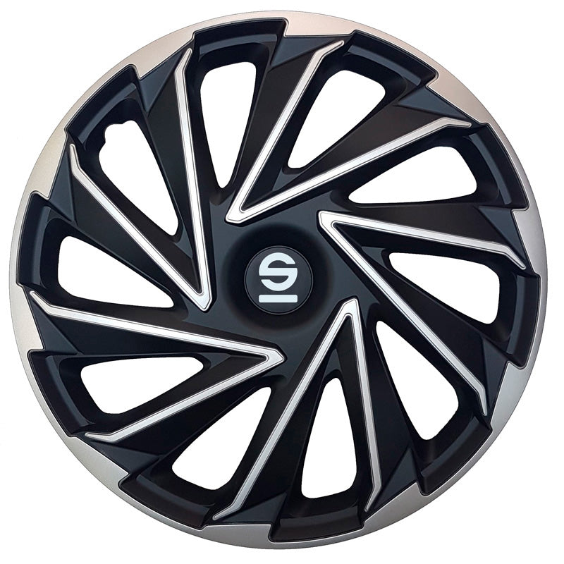 Sparco, Navkapslar, 4 st., Varese - 15-tums - Silver/Svart