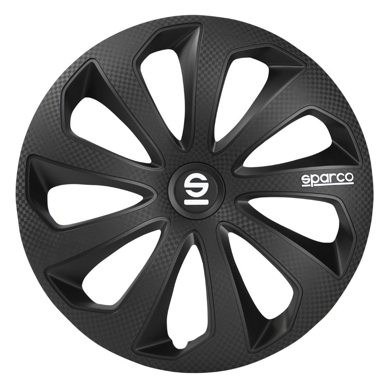 Sparco, pölykapselit, 4 kpl., Sicilia - 16 tuumaa - musta/hiilikuitu