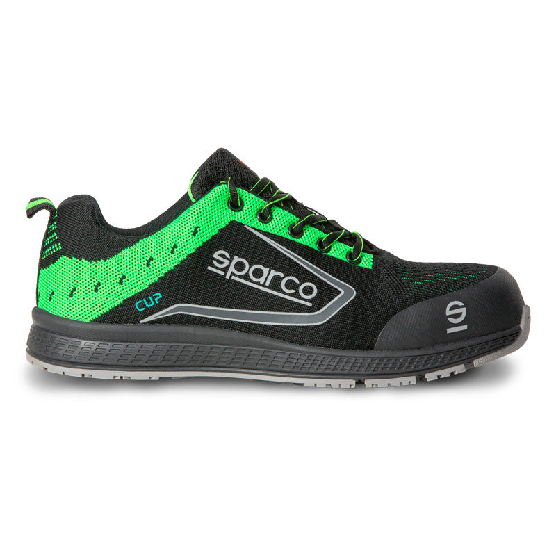 Sparco, kevyet turvakengät CUP S1P - Musta/Vihreä - EU-koko 40
