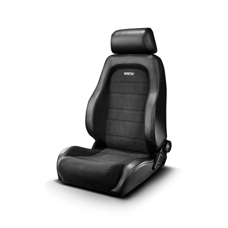 Sparco, Urheiluistuin GT - Musta keinonahka + musta mikrokuitu - Kallistettava