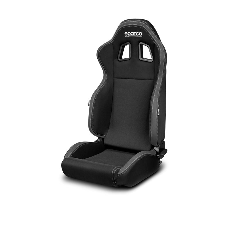 Sparco, Urheiluistuin R100 MY22 - Musta/Harmaa - Kallistettava ergonomisella mukavuudella
