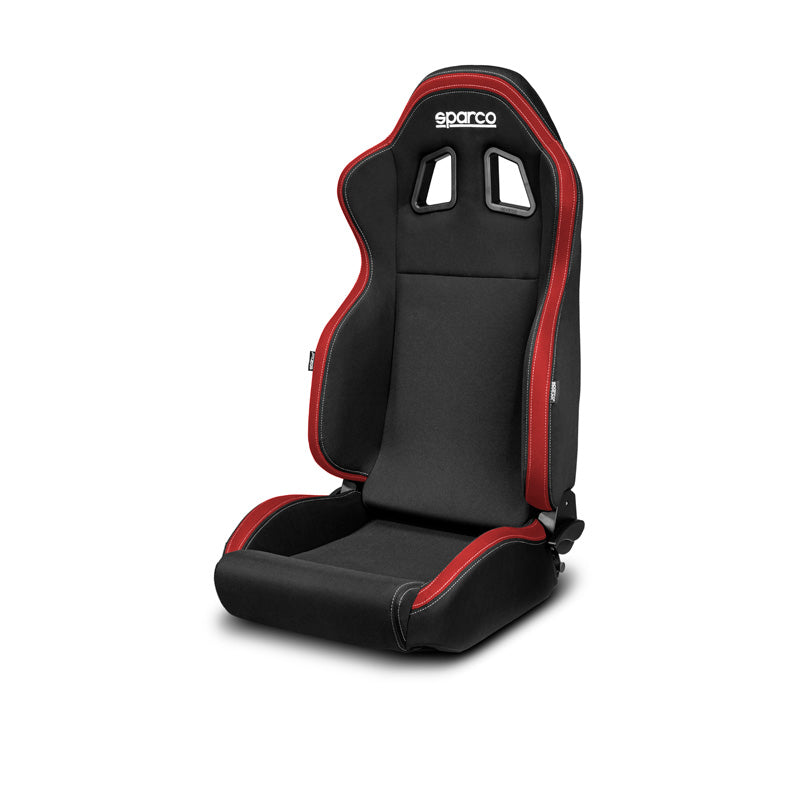 Sparco, Urheiluistuin R100 MY22 - Musta/Punainen - Kallistettava ergonomisella muotoilulla