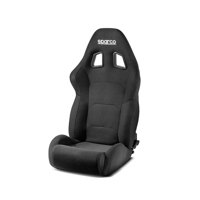 Sparco, urheiluistuin R500 Torino, musta, kallistettava, ergonominen muotoilu kaksinkertaisella säädöllä ja 3D-kangaspäällisellä