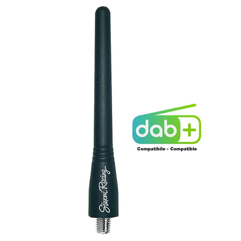 Simoni Racing, kuminen antenni Evo - musta - 10,5cm - DAB+ yhteensopiva