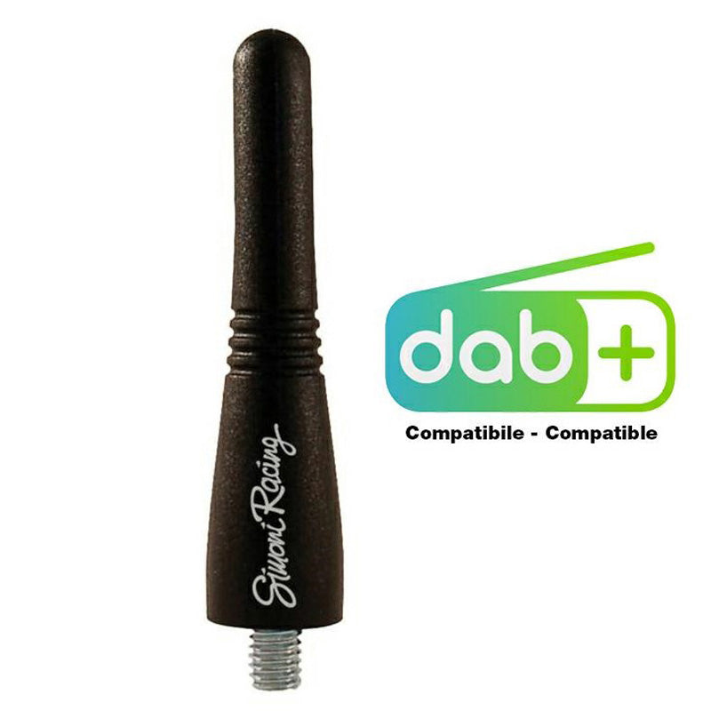 Simoni Racing, kuminen DAB+-antenni - musta - 6 cm